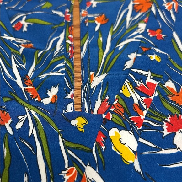 Zara Basic Blue Floral Blouse EUC Size XS - Picture 6 of 6